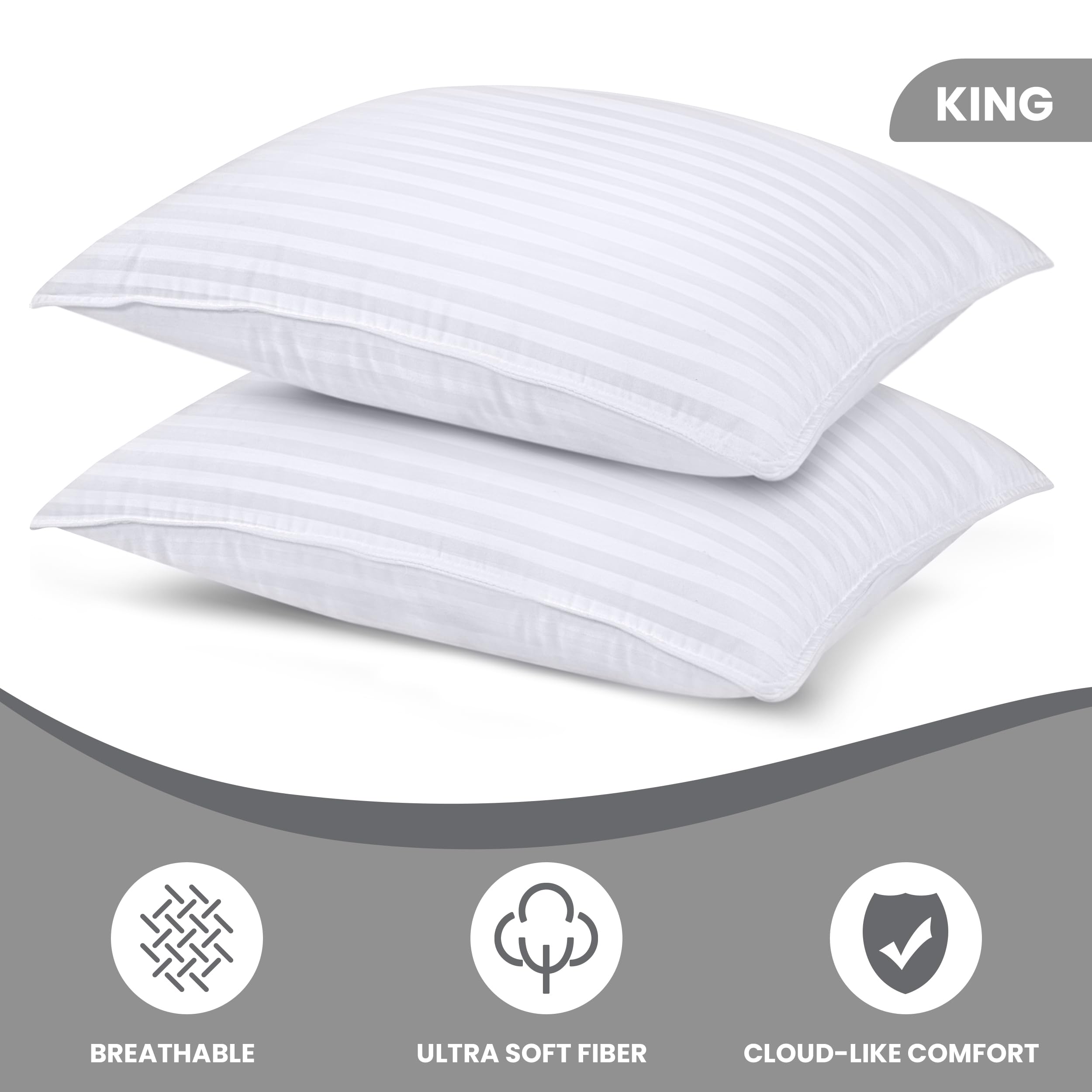 Utopia Bedding gros plan sur texture de la housse montrant douceur et meilleure aération