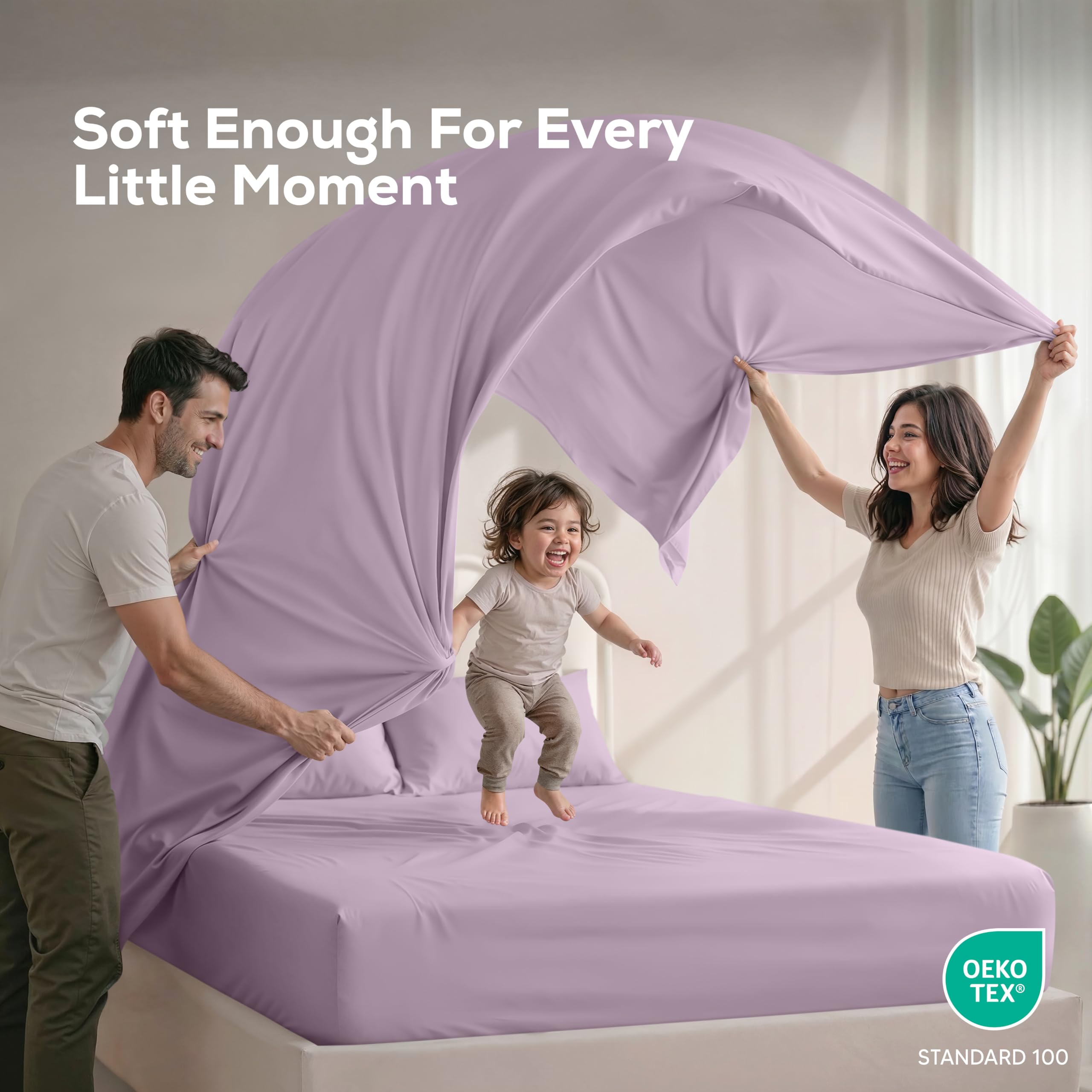 Utopia Bedding texture microfibre détail montrant douceur et résistance aux plis