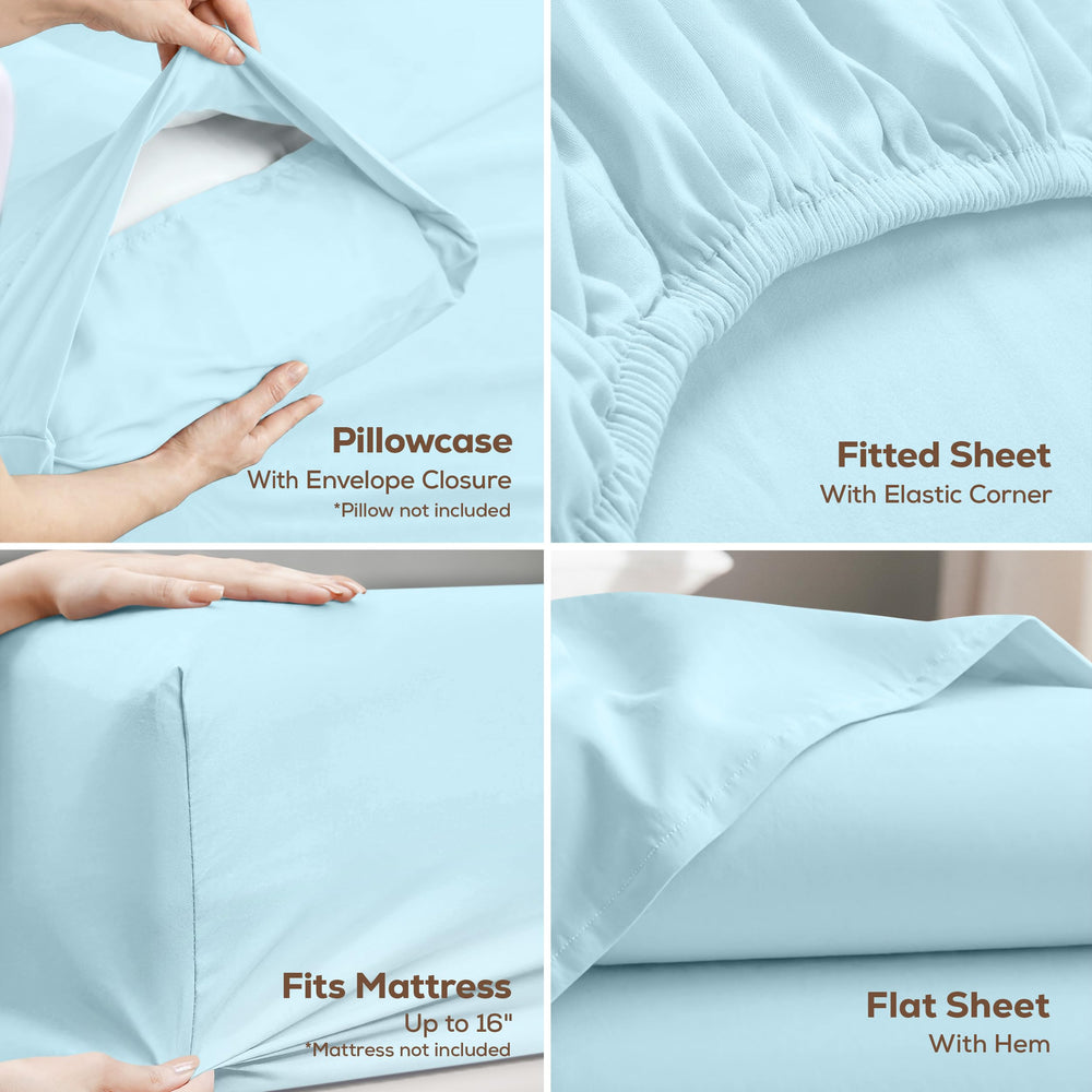 Utopia Bedding texture de la microfibre brossée offrant douceur et respirabilité accrue