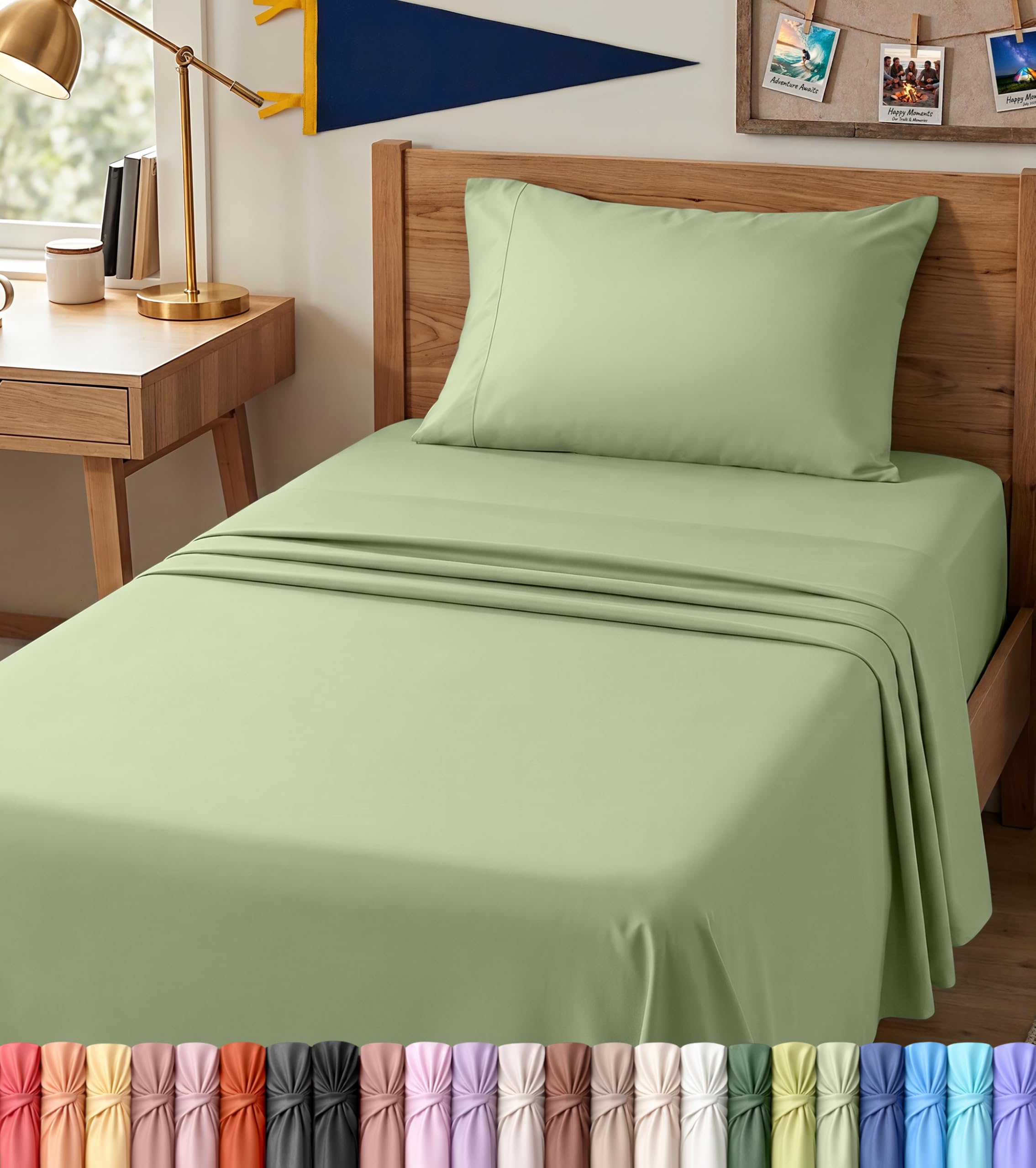 Utopia Bedding vue de l'ensemble Twin XL posé, maintien soigné