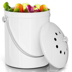 Utopia Kitchen bac à compost blanc sur comptoir, gain d'espace