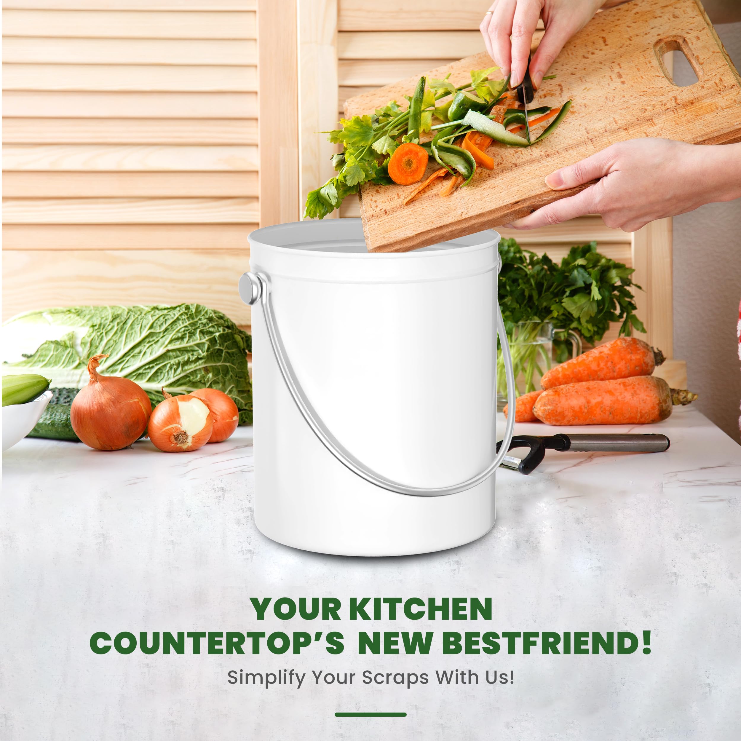 Utopia Kitchen bac à compost intégré dans cuisine moderne élégant