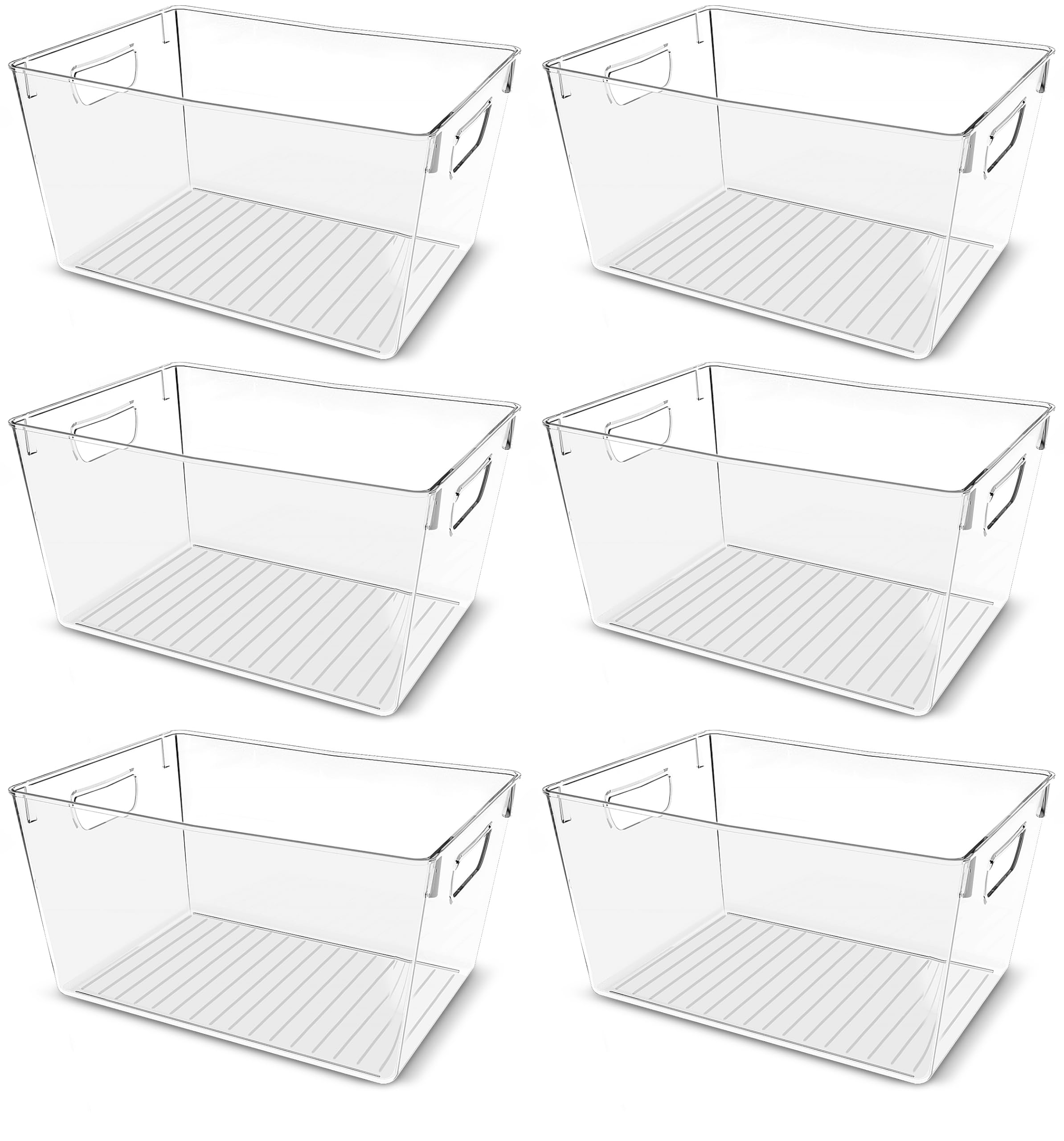 Utopia Kitchen vue avant du lot de bacs transparents montrant rangement organisé