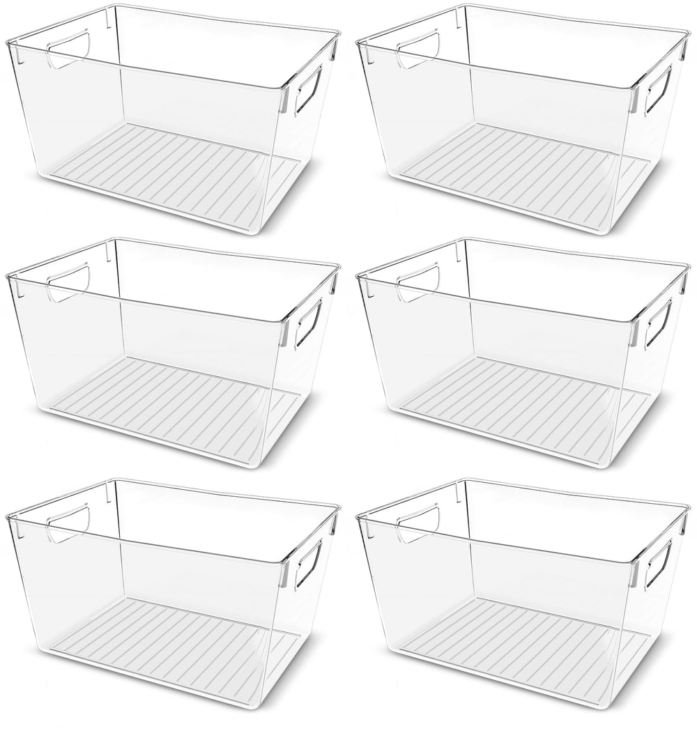 Utopia Kitchen vue avant du lot de bacs transparents montrant rangement organisé