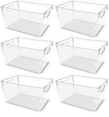 Utopia Kitchen vue avant du lot de bacs transparents montrant rangement organisé