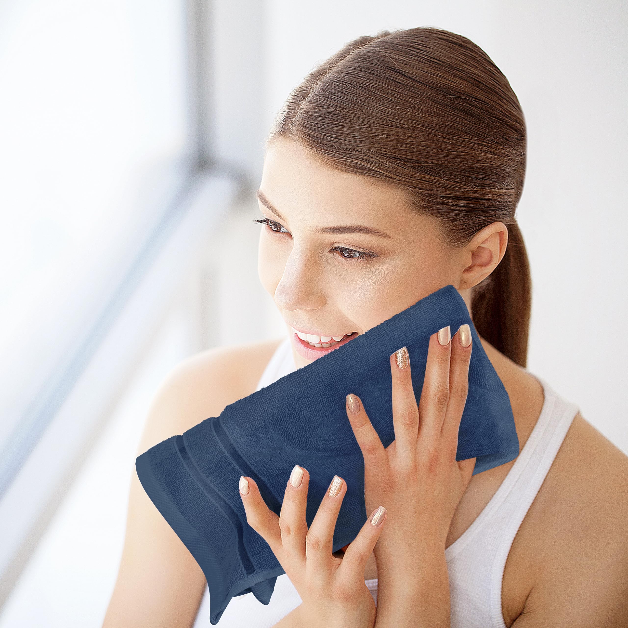 Utopia Towels comparaison taille avec règle pour visualiser dimensions véritables