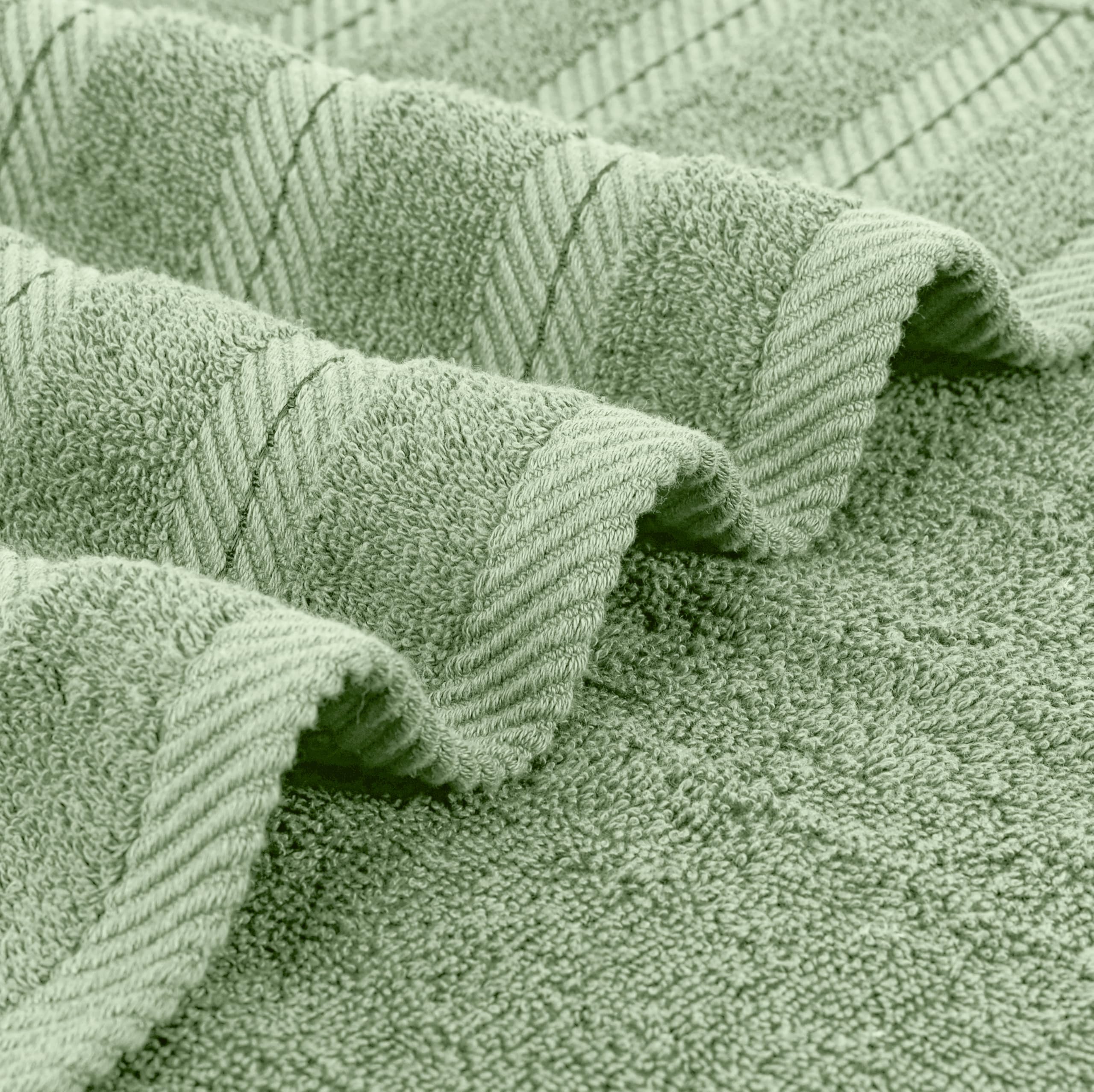 Utopia Towels comparaison de taille avec corps humain montrant format 30x60 pouces