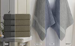 Utopia Towels détail de l'ourlet doublement cousu pour durabilité renforcée