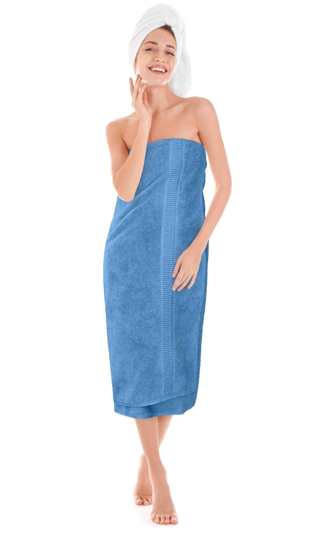 Utopia Towels deux serviettes côte à côte illustrant le lot pratique pour la famille