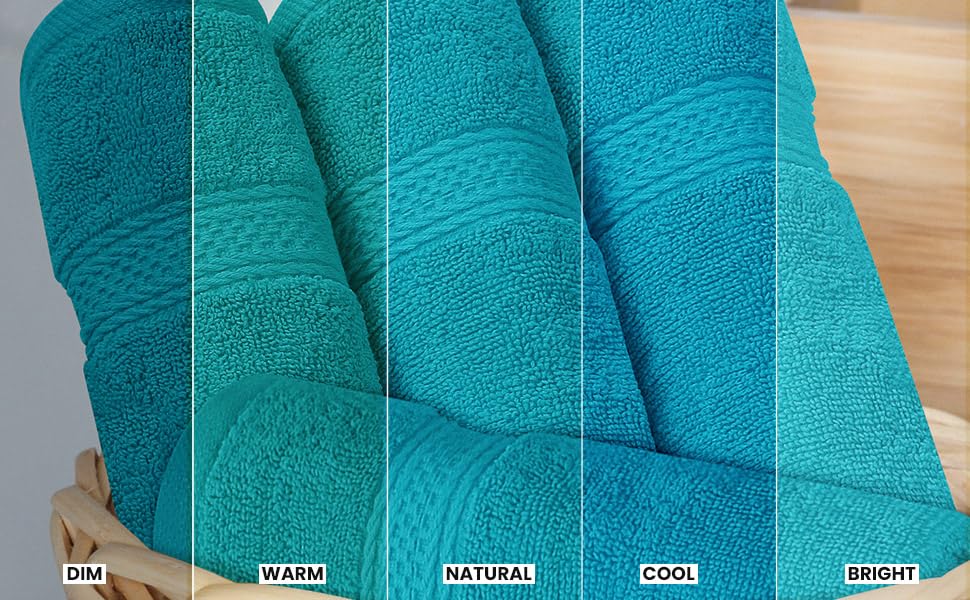 Utopia Towels comparaison de taille, montre dimensions réelles utiles