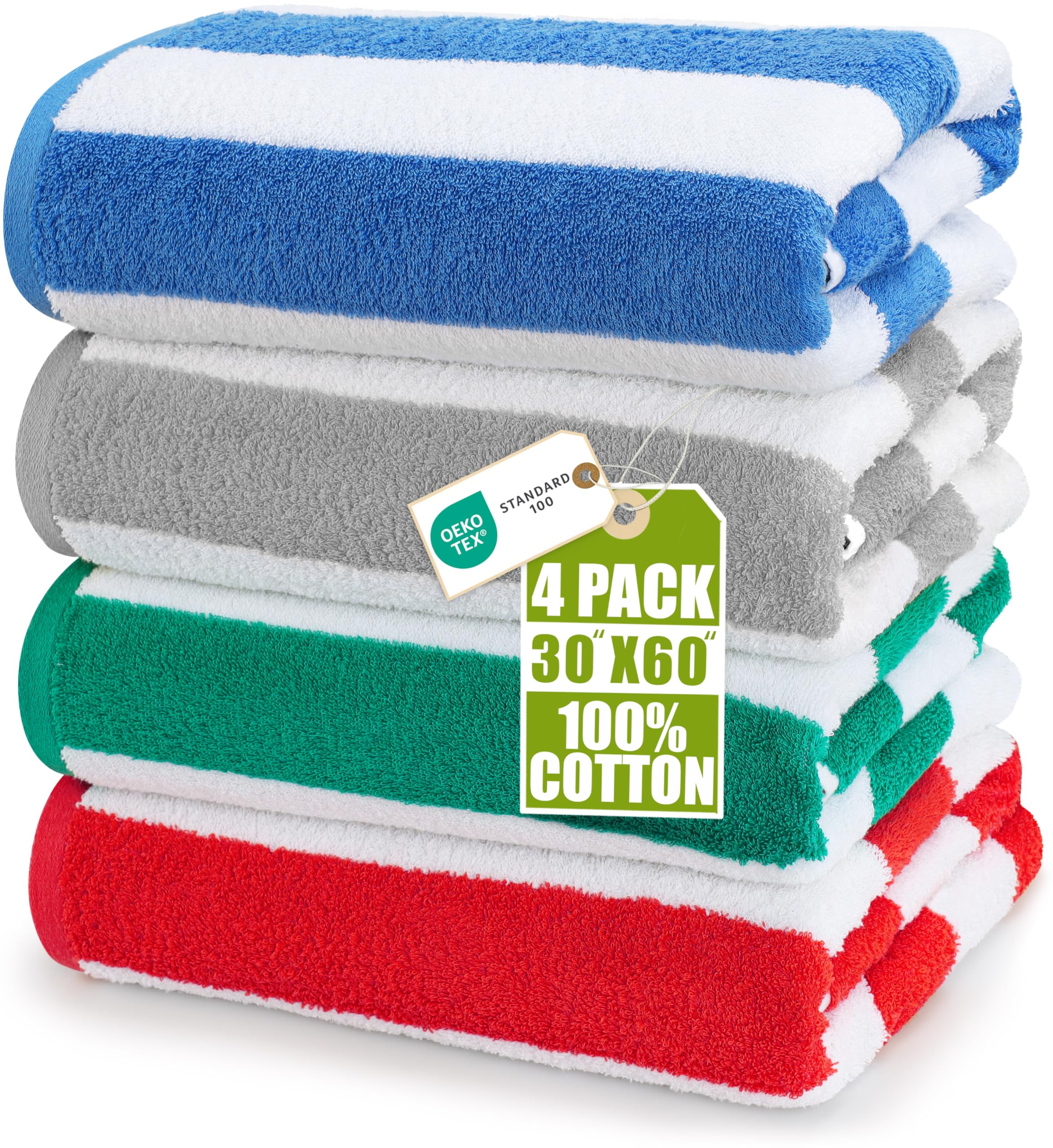 Utopia Towels emballage avant montrant le lot de 4 et confort visible