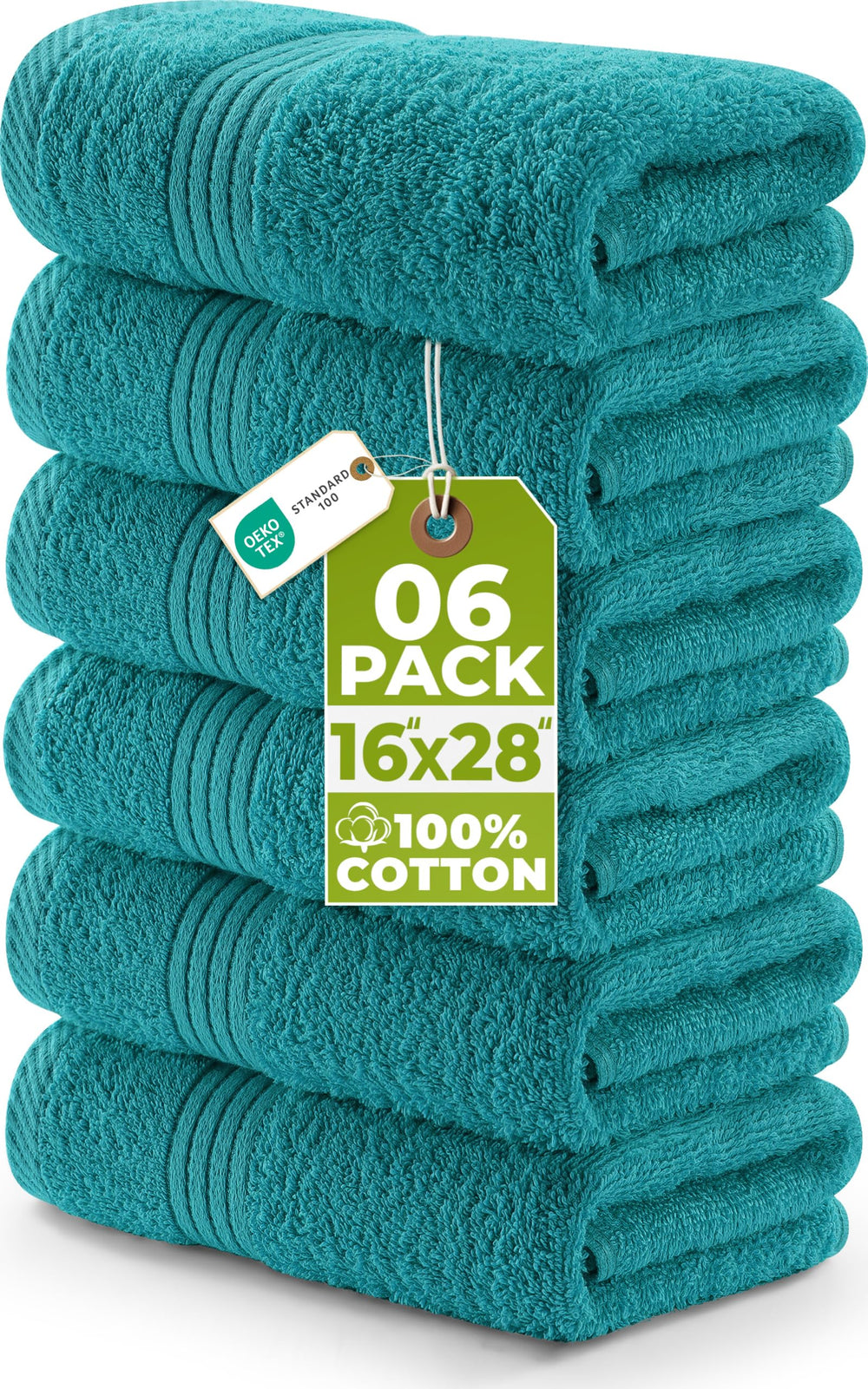 Utopia Towels face avant du paquet montrant couleur turquoise et lot économique