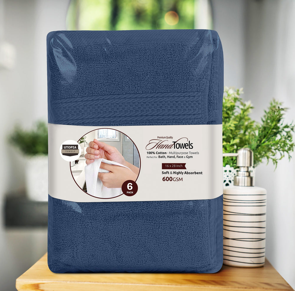 Utopia Towels empilées en 6 pièces montrant quantité pour familles ou cadeaux