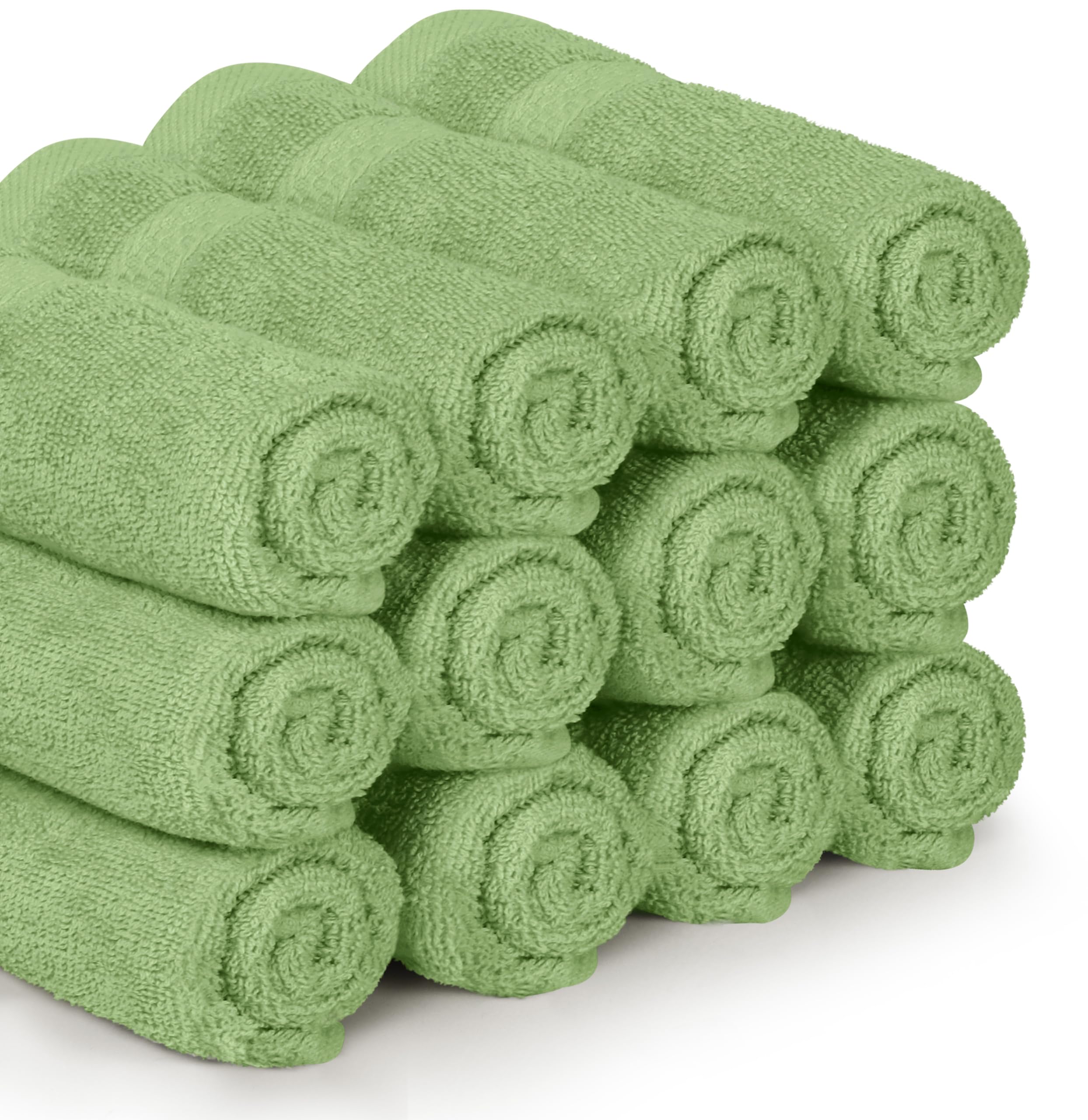 Ensemble plié Utopia Towels 12 pièces, rangement compact et look coordonné