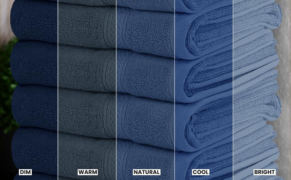 Utopia Towels étiquette de marque montrant composition 100% cotton ring spun