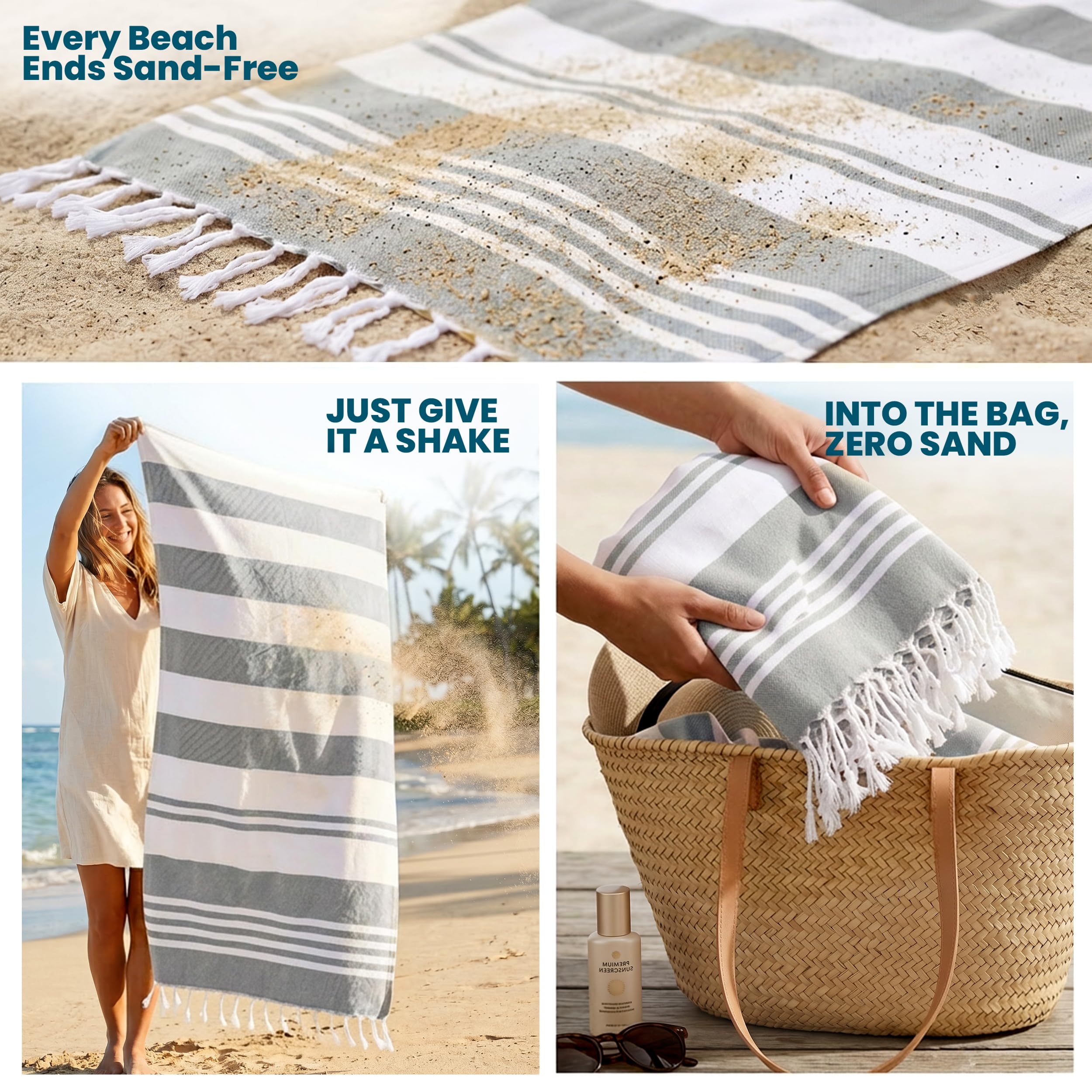 Utopia Towels détail des bords renforcés assurant durabilité et tenue
