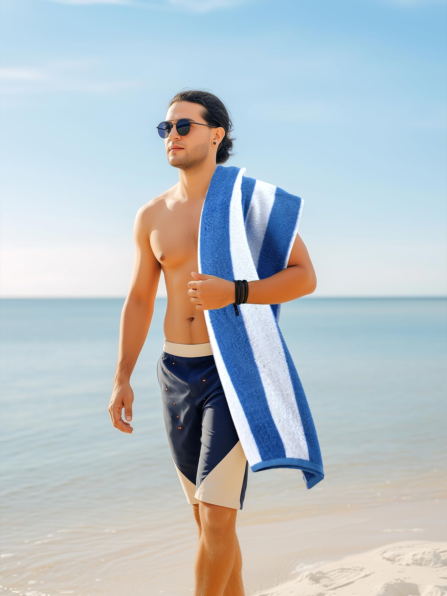 Utopia Towels à côté d'un mètre, montre le format 30x60 pouces pratique