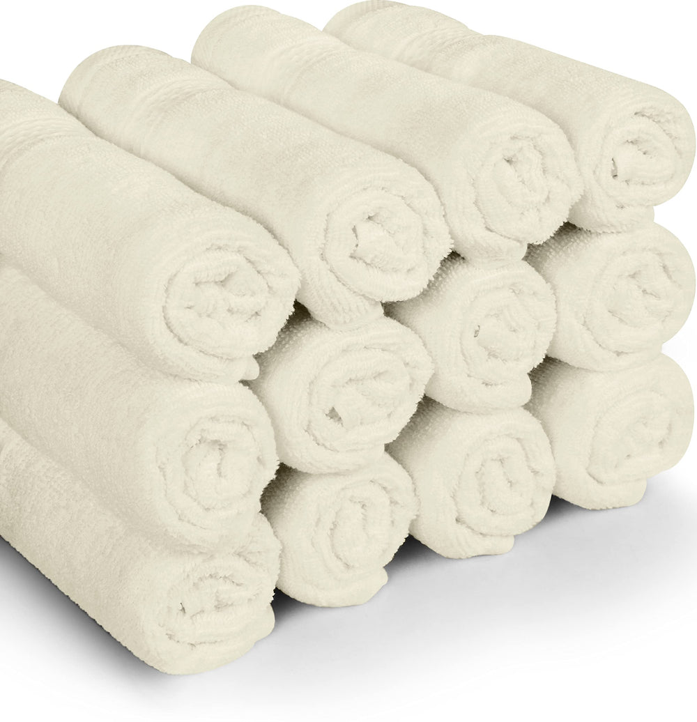 Utopia Towels lingette tenue en main montrant taille pratique et absorption