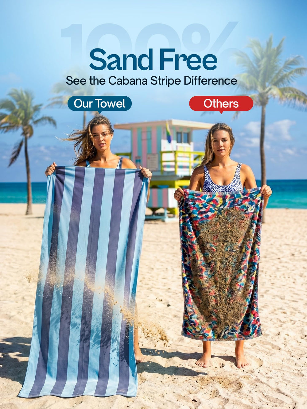 Gros plan motif Cabana Utopia Towels soulignant l’esthétique élégante