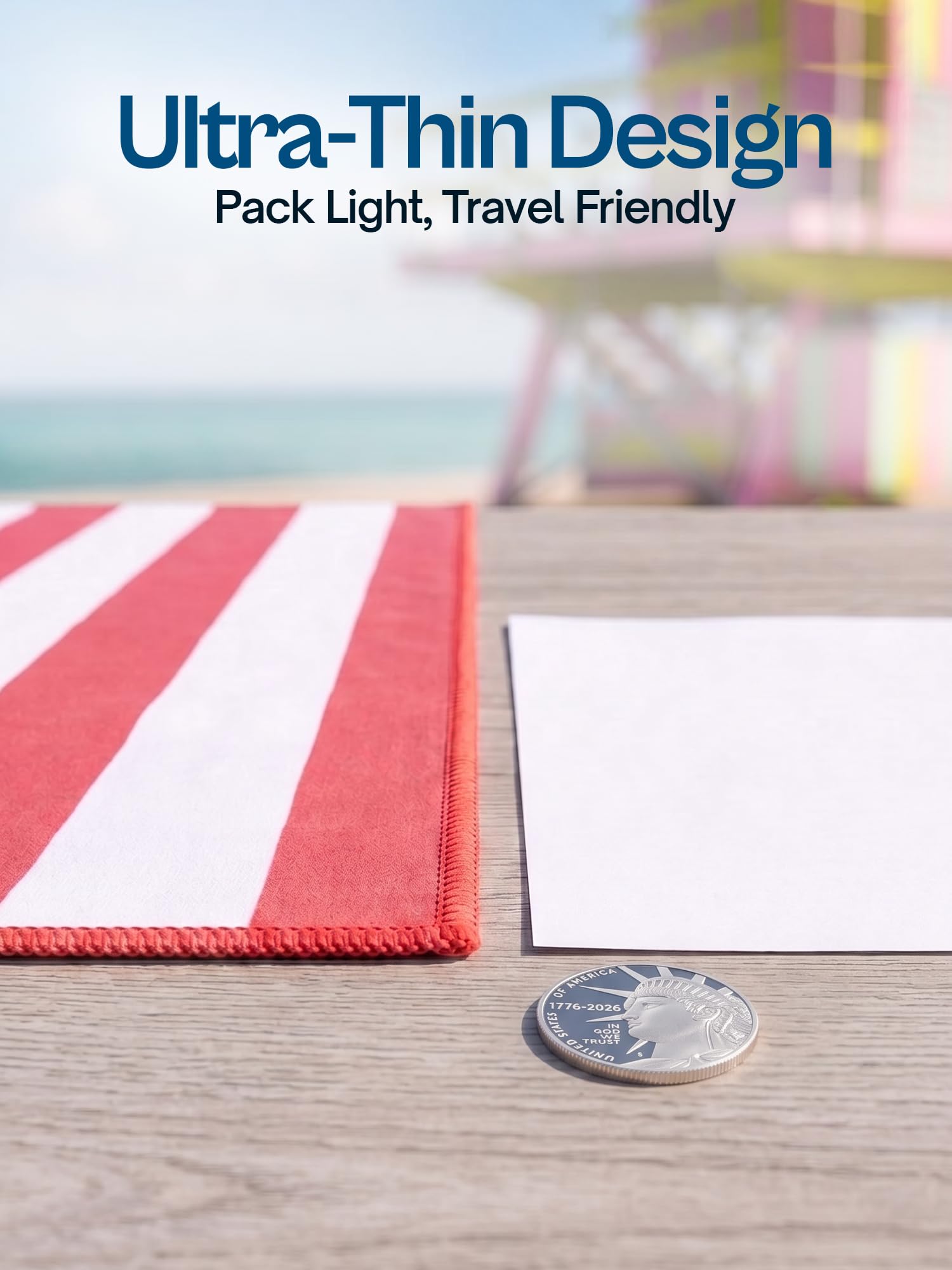 Serviette Utopia Towels roulée compacte démontrant la portabilité pour voyage