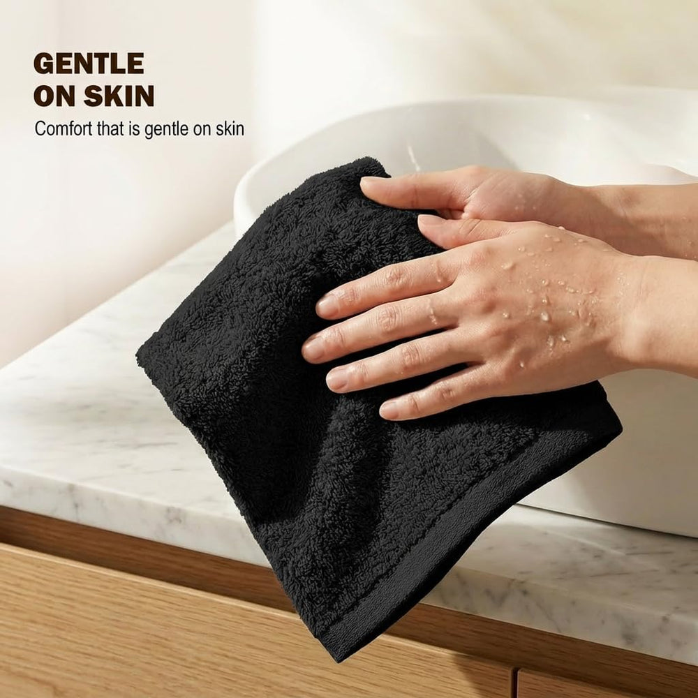 Utopia Towels pliés en pile illustrant rangement compact et ordre