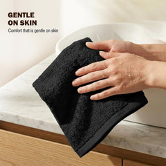 Utopia Towels pliés en pile illustrant rangement compact et ordre