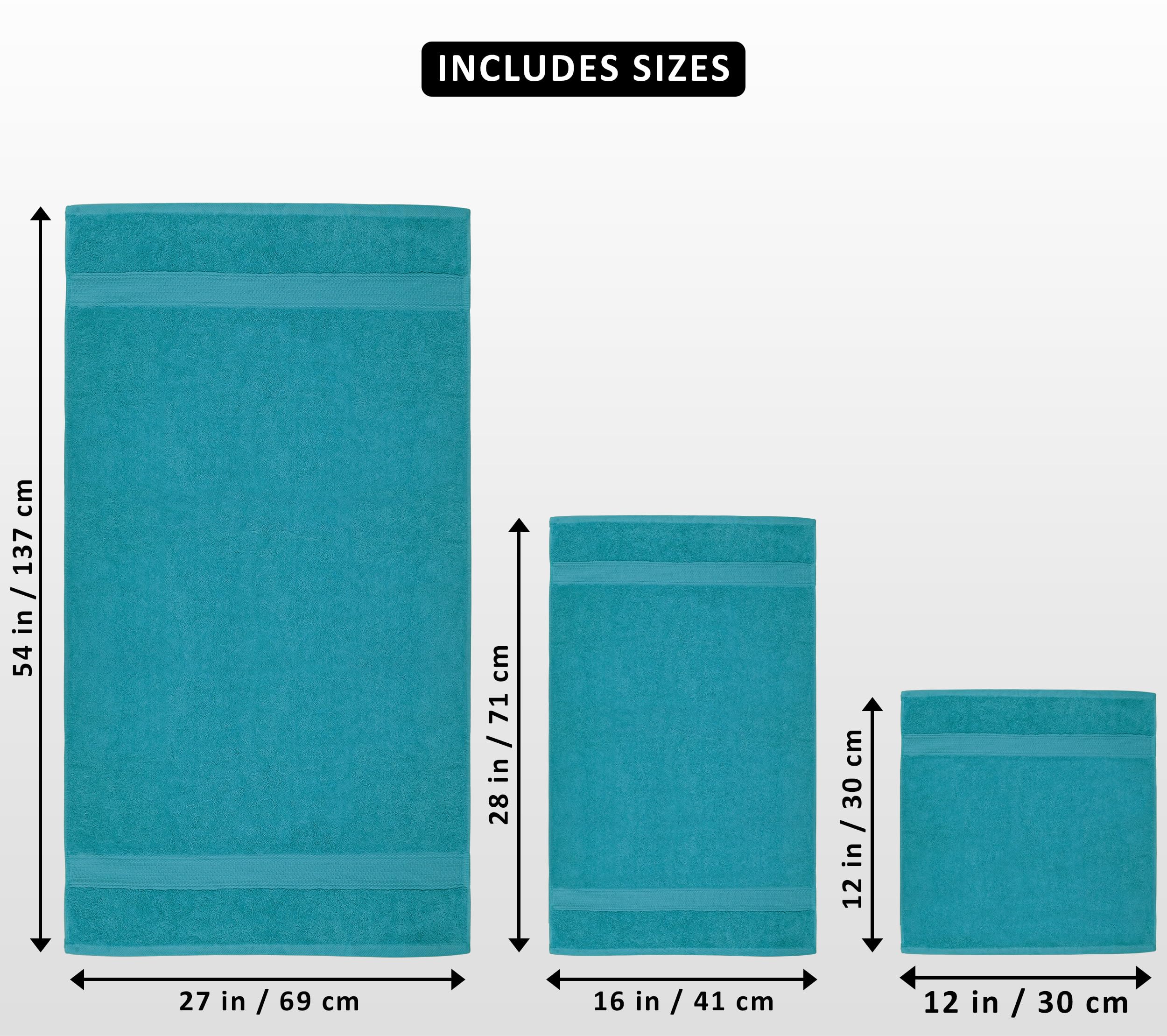 Utopia Towels serviette de bain teal pliée, moelleuse et absorbante
