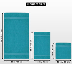 Utopia Towels serviette de bain teal pliée, moelleuse et absorbante