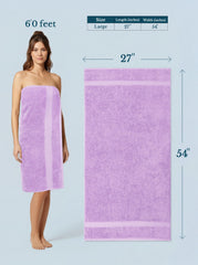 Utopia Towels comparaison d’échelle 27x54 pour visualiser la taille