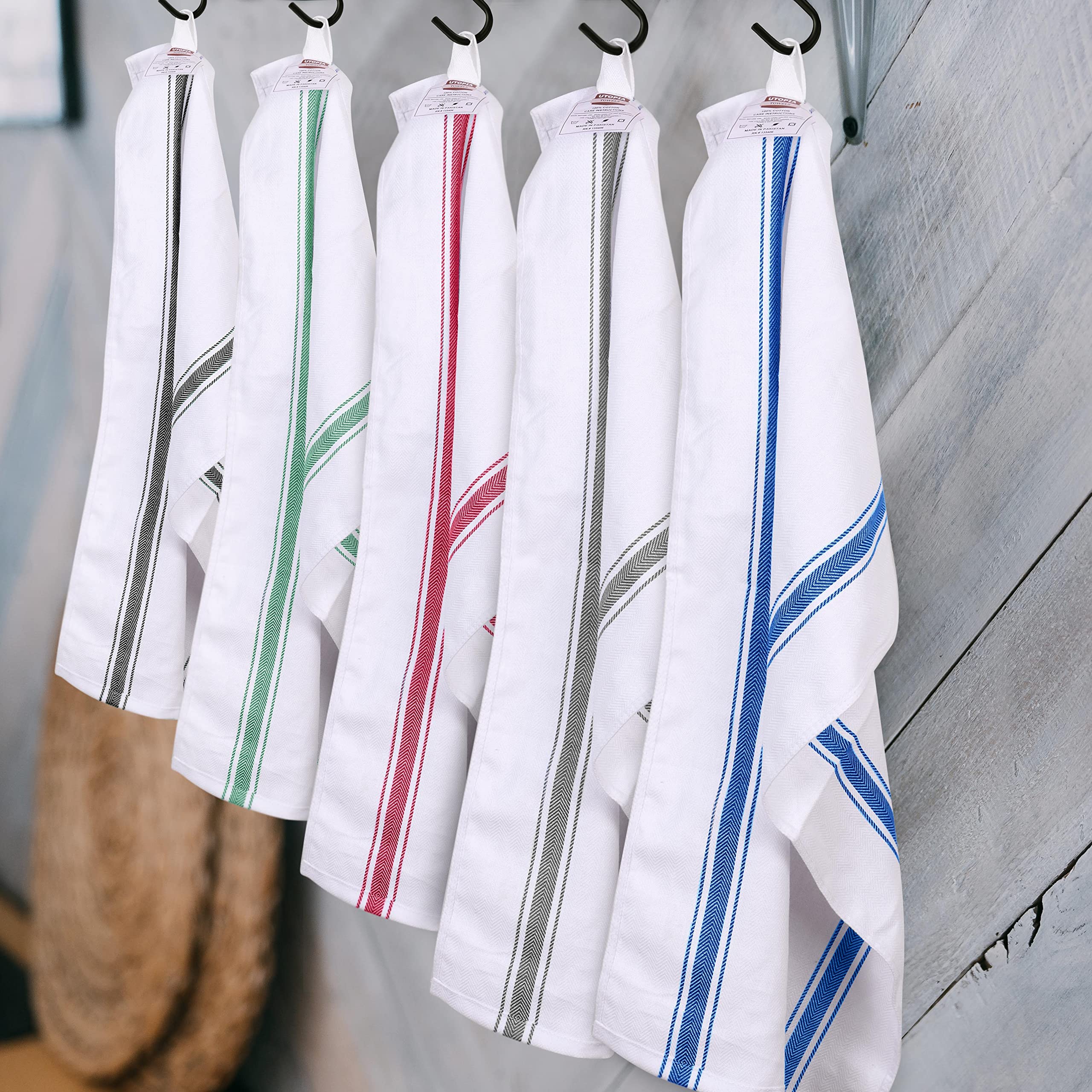 Utopia Towels gros plan du tissu montrant coton filé anneau et résistance