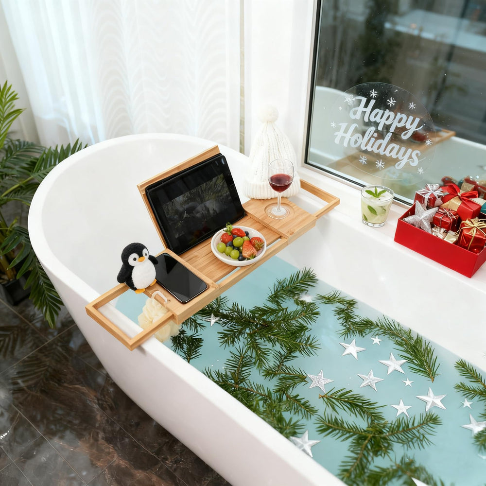 Utoplike plateau dans coin de salle de bain cosy, crée ambiance relaxante