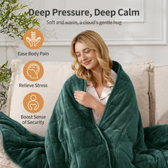 Uttermara couverture pliée montrant taille Queen et gain de place
