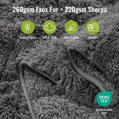 Uttermara gros plan de la fausse fourrure tactile pour confort luxueux