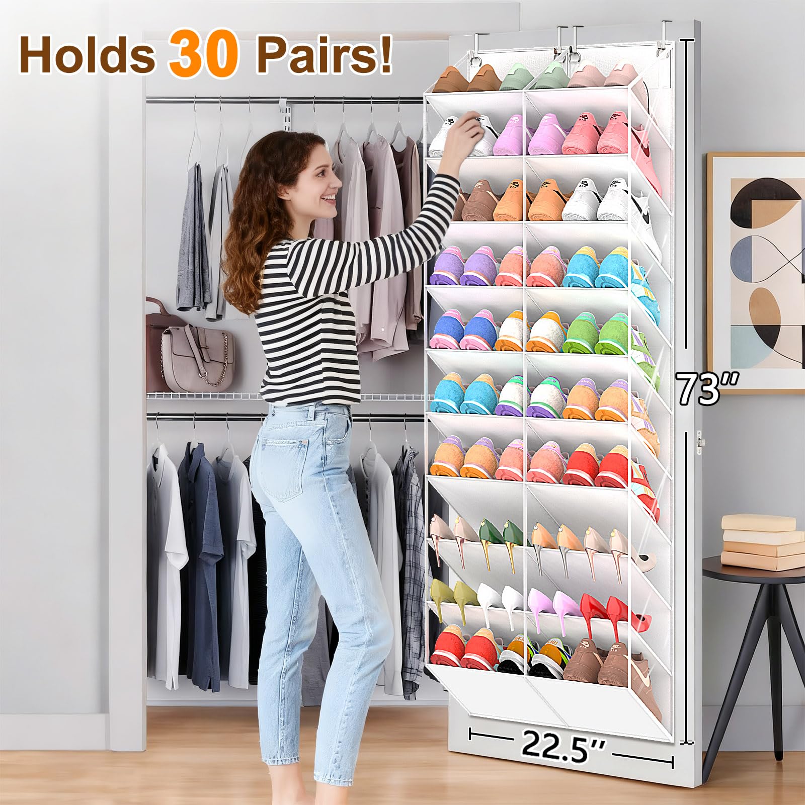 UVIAHOMI zoom sur poche PVC transparente pour repérer les chaussures rapidement