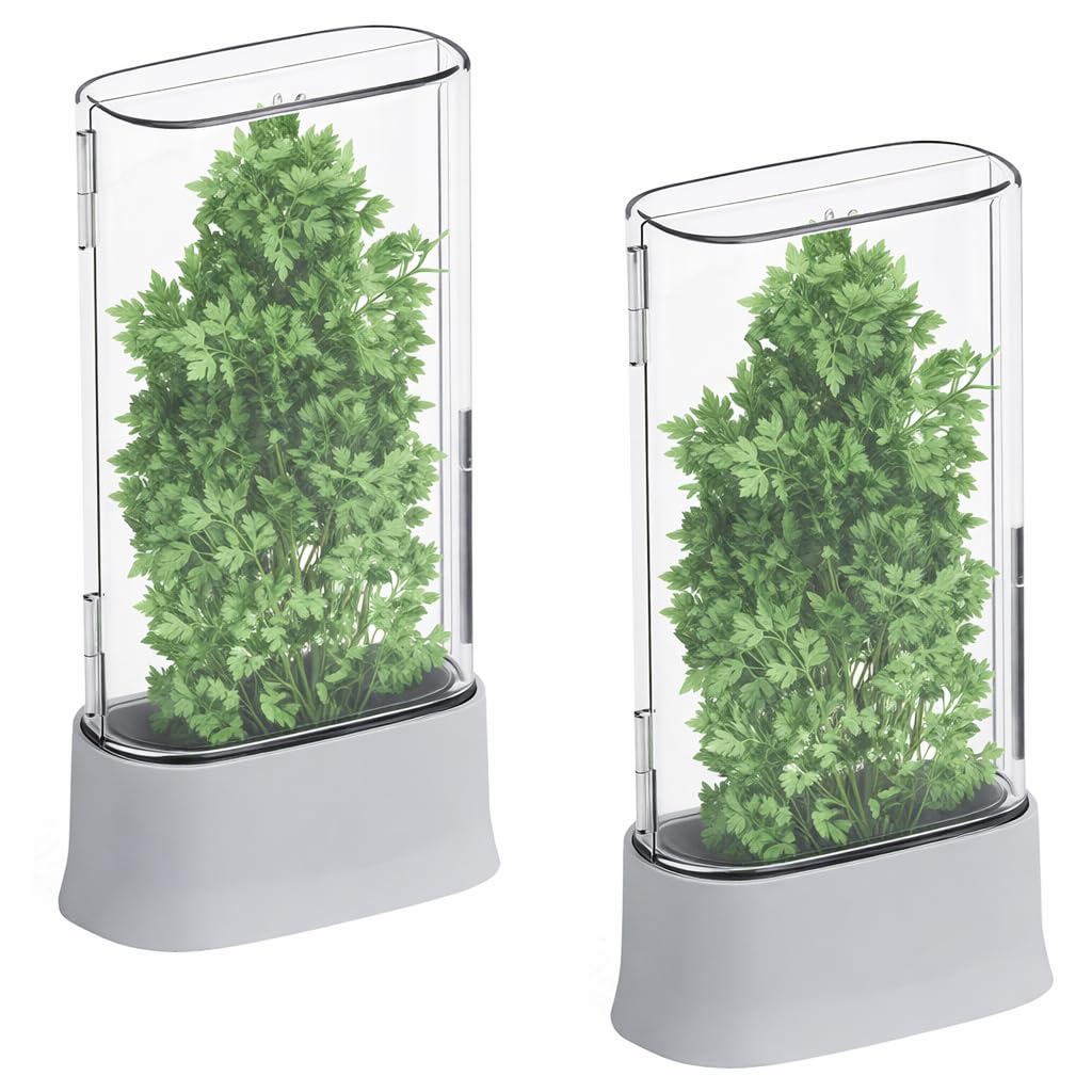 vacane vue avant du Herb Keeper montrant rangement clair et gain de place