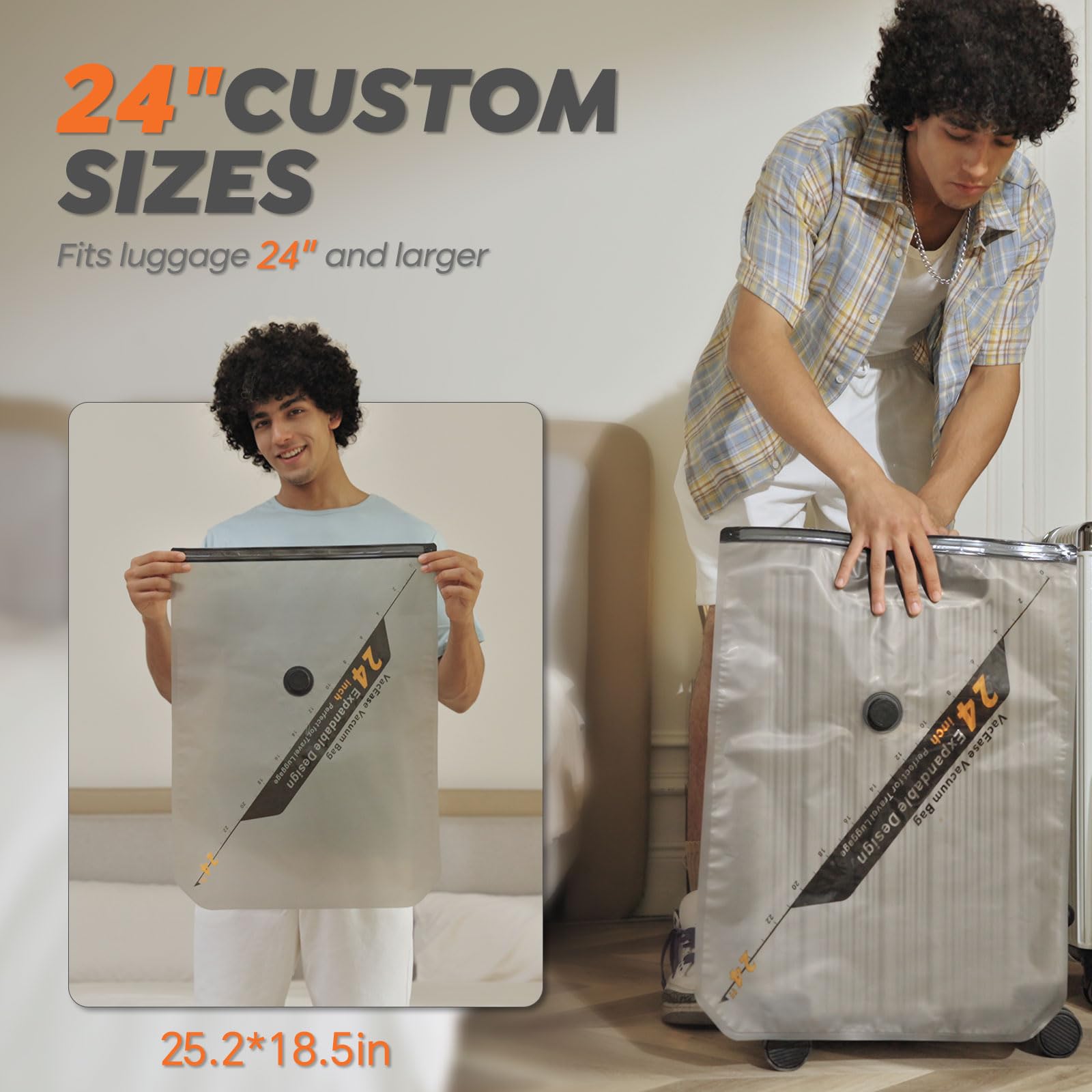 Vacbird zoom matière PVC transparent protégeant le linge
