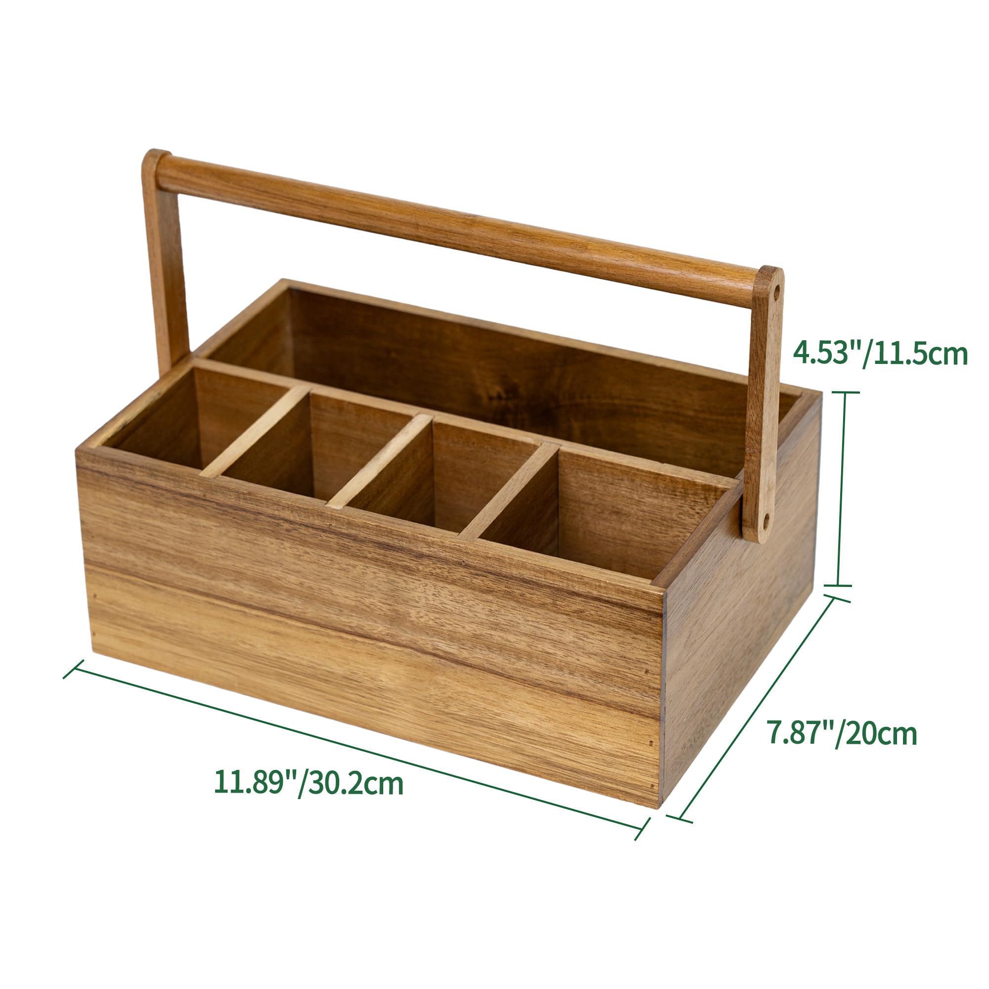 VaeFae gros plan poignée en bois acacia pour transport facile
