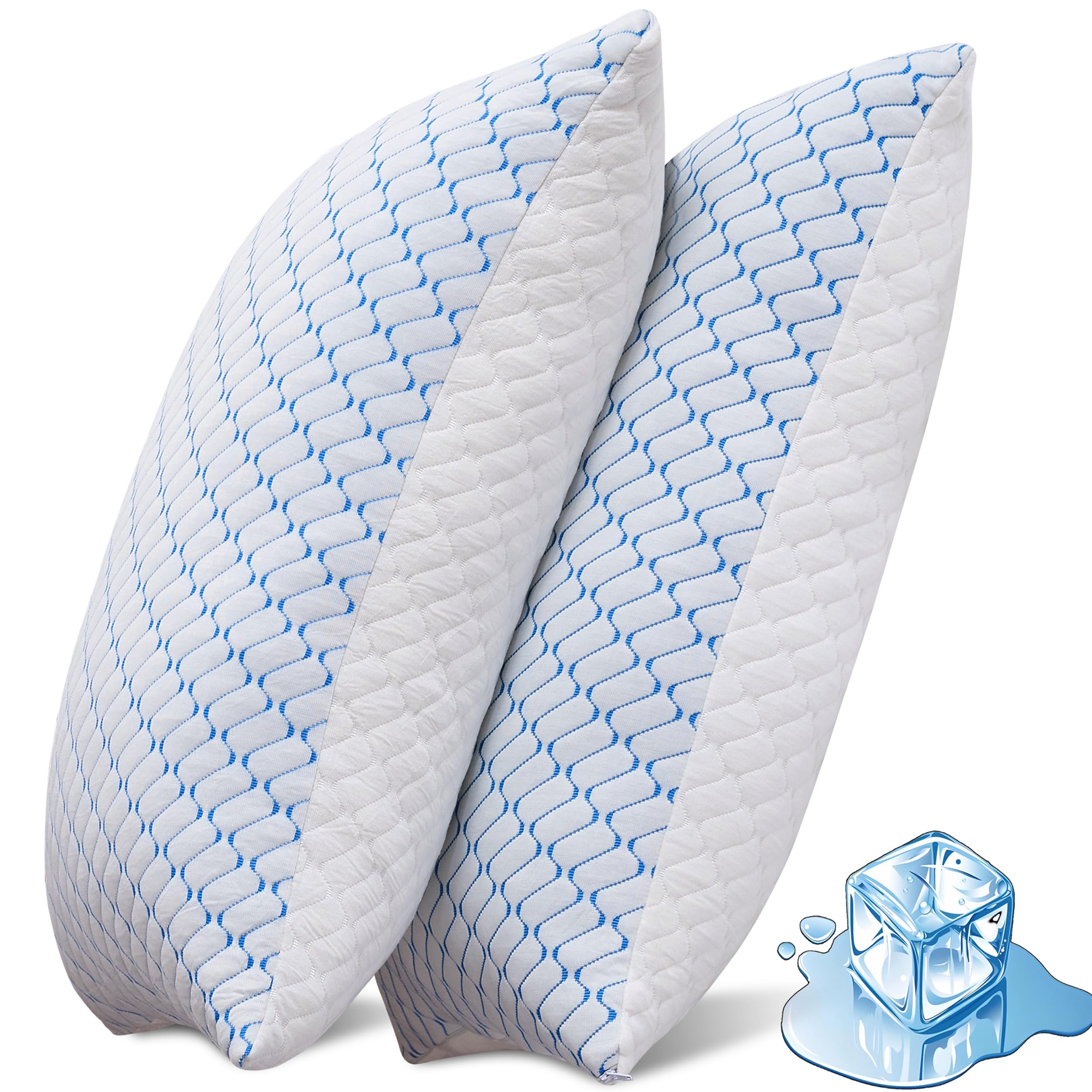 VAINOC oreiller king face avant montrant forme et finition, soutien ergonomique