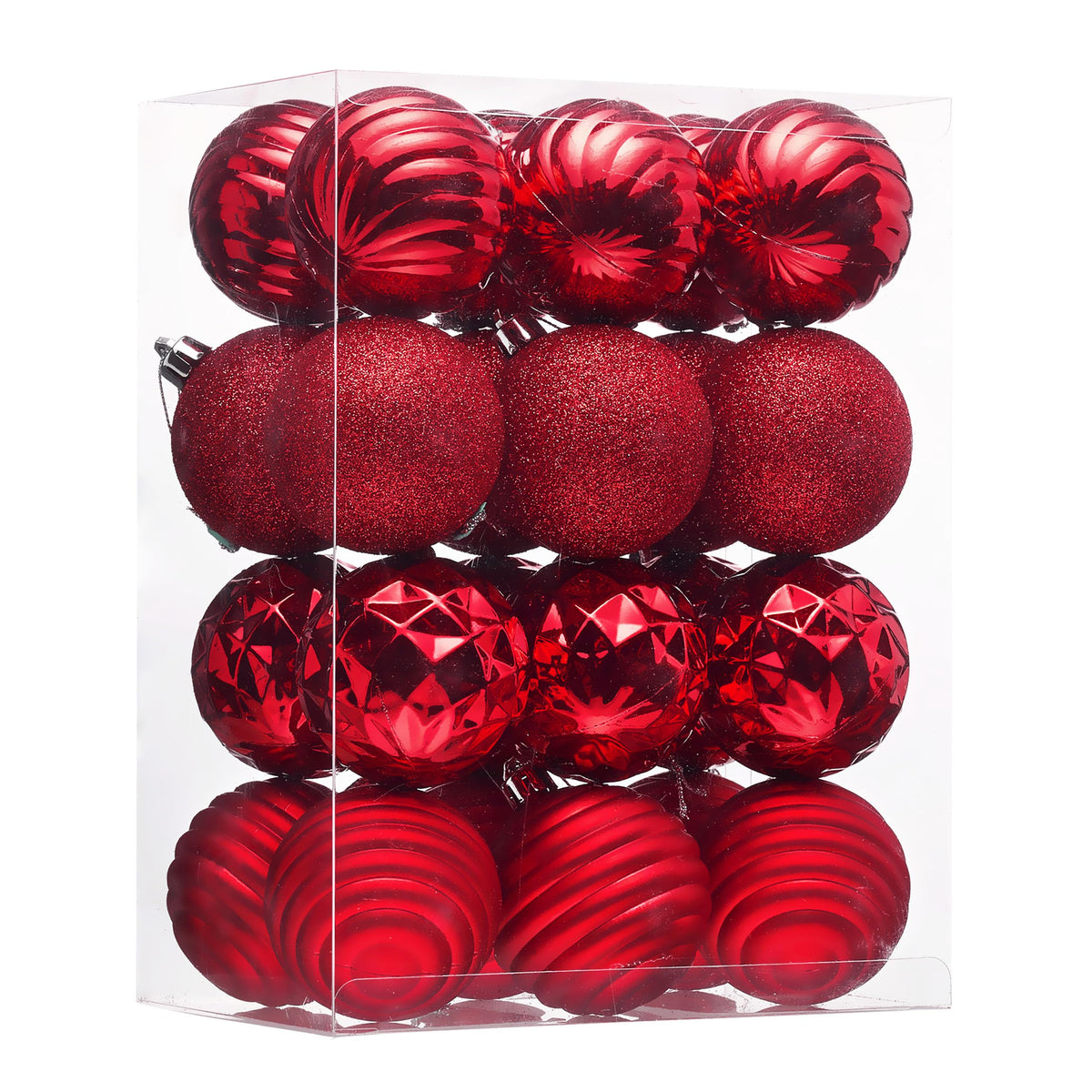 Valery Madelyn emballage avant montrant le coffret de 24 boules, facilite le rangement