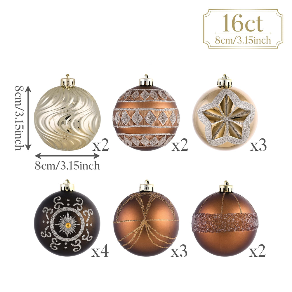 Valery Madelyn boules suspendues sur sapin, apporte ambiance bronze/cuivre chaleureuse