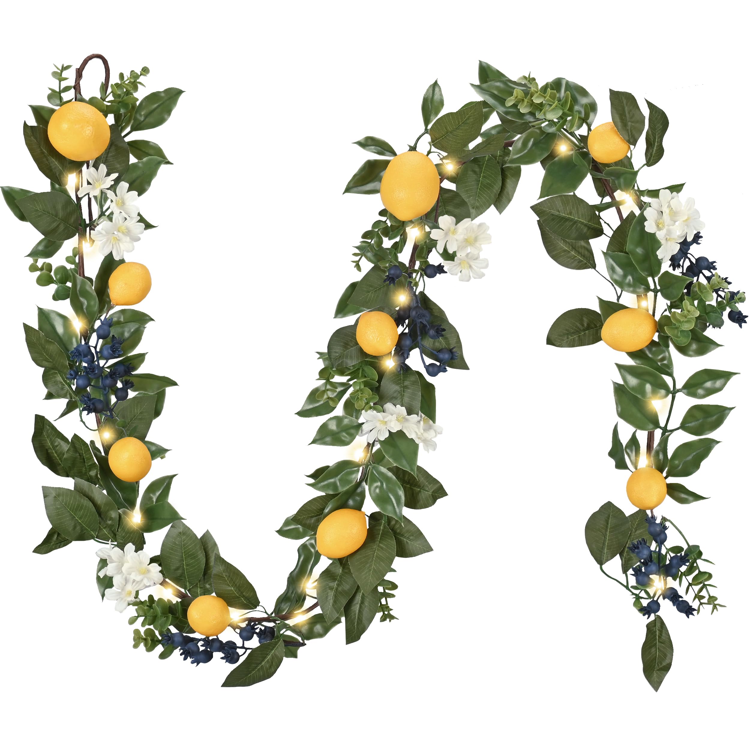 Valery Madelyn guirlande frontale montrant citrons réalistes et effet accueillant