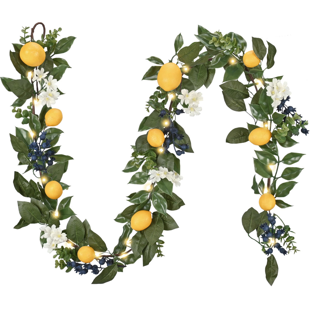 Valery Madelyn guirlande frontale montrant citrons réalistes et effet accueillant
