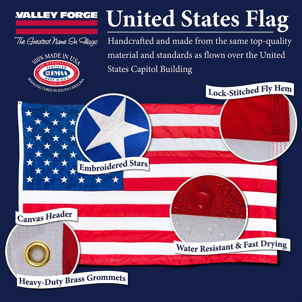 Valley Forge drapeau flottant devant maison montre esthétique patriotique