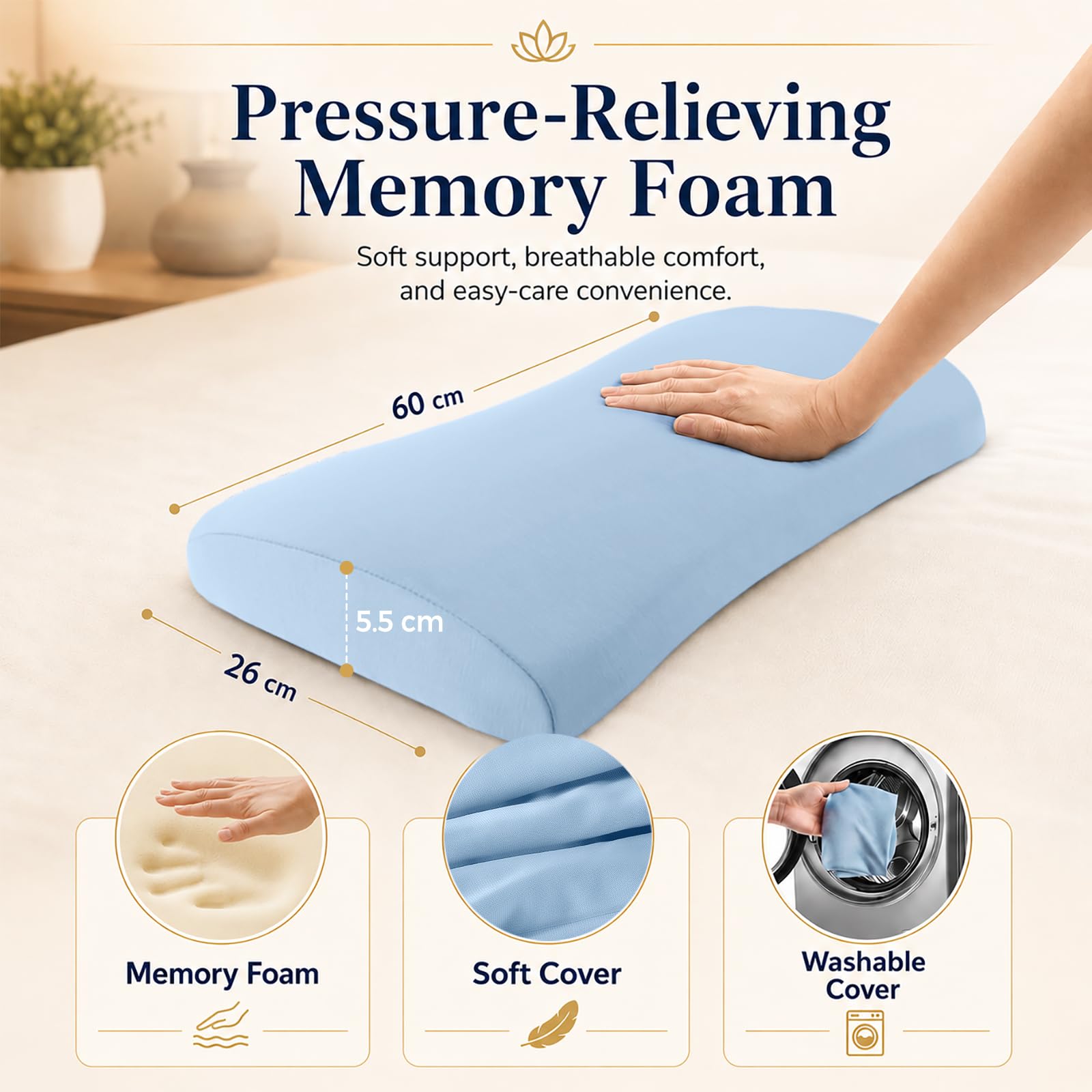 vamorry coussin placé sous les genoux pour élévation et confort