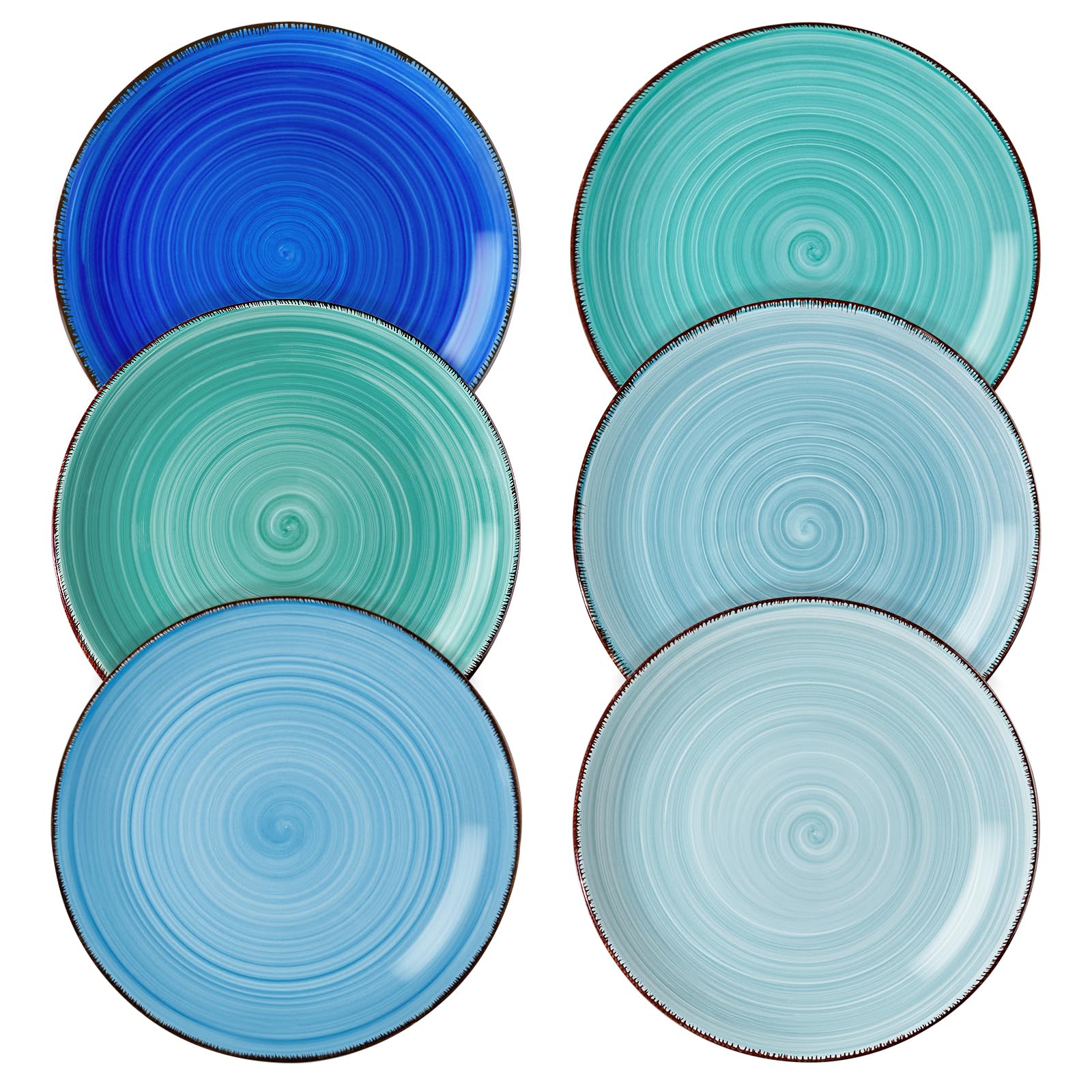 Assiette vancasso Bonita Blue vue de face montrant la couleur bleue élégante et la finition brillante