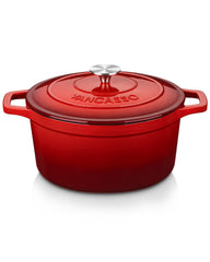 vancasso cocotte face rouge élégante pour servir directement à table