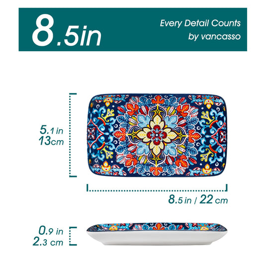 vancasso gros plan motif bohème sur céramique, détail décoratif élégant
