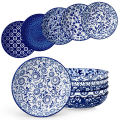 vancasso bol face montrant motif bleu blanc et élégance pour table soignée