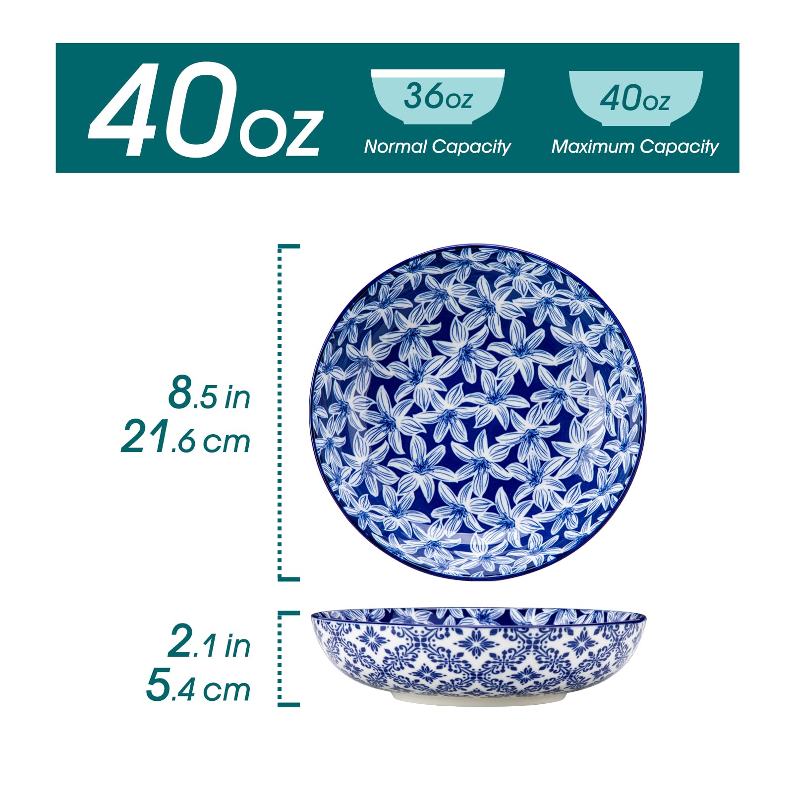 vancasso gros plan motif floral bleu offrant contraste esthétique et détail net