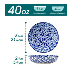 vancasso gros plan motif floral bleu offrant contraste esthétique et détail net